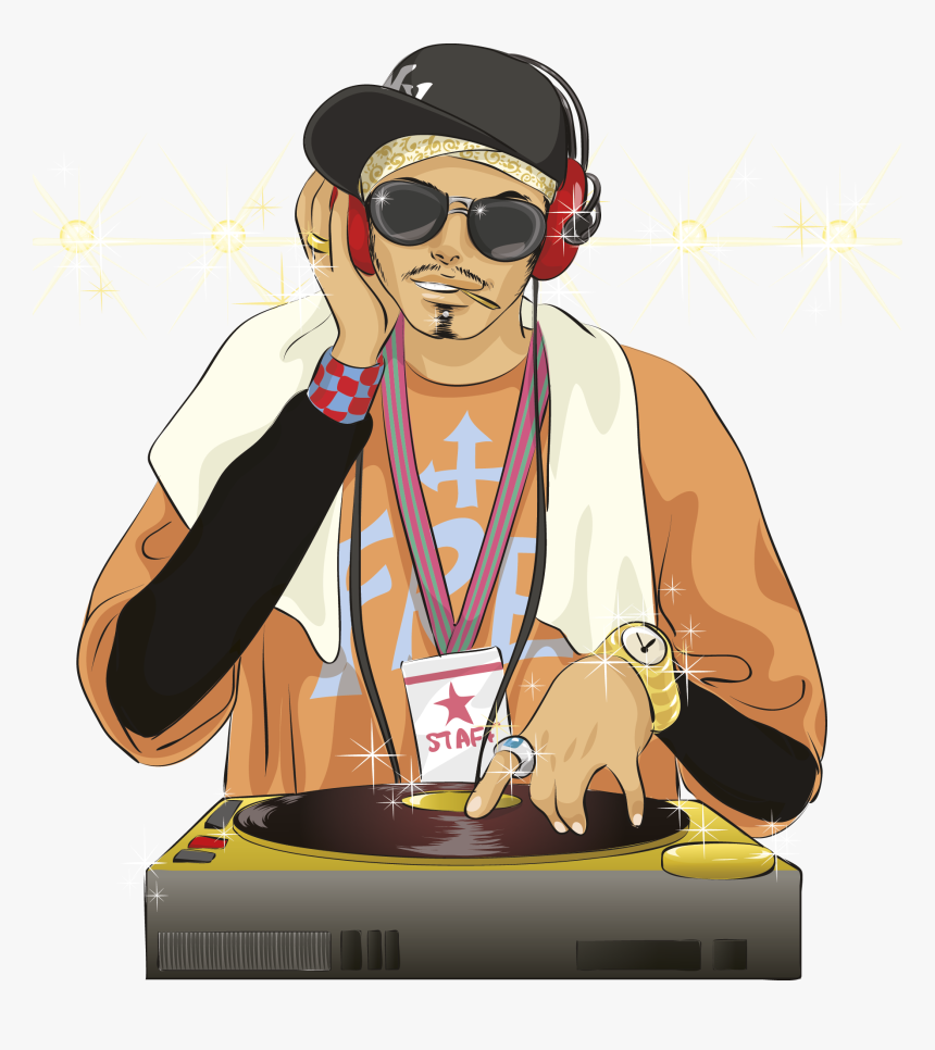 Transparent Disk Jockey Clipart - Hip Hop Music Cartoon, HD Png Download, Free Download