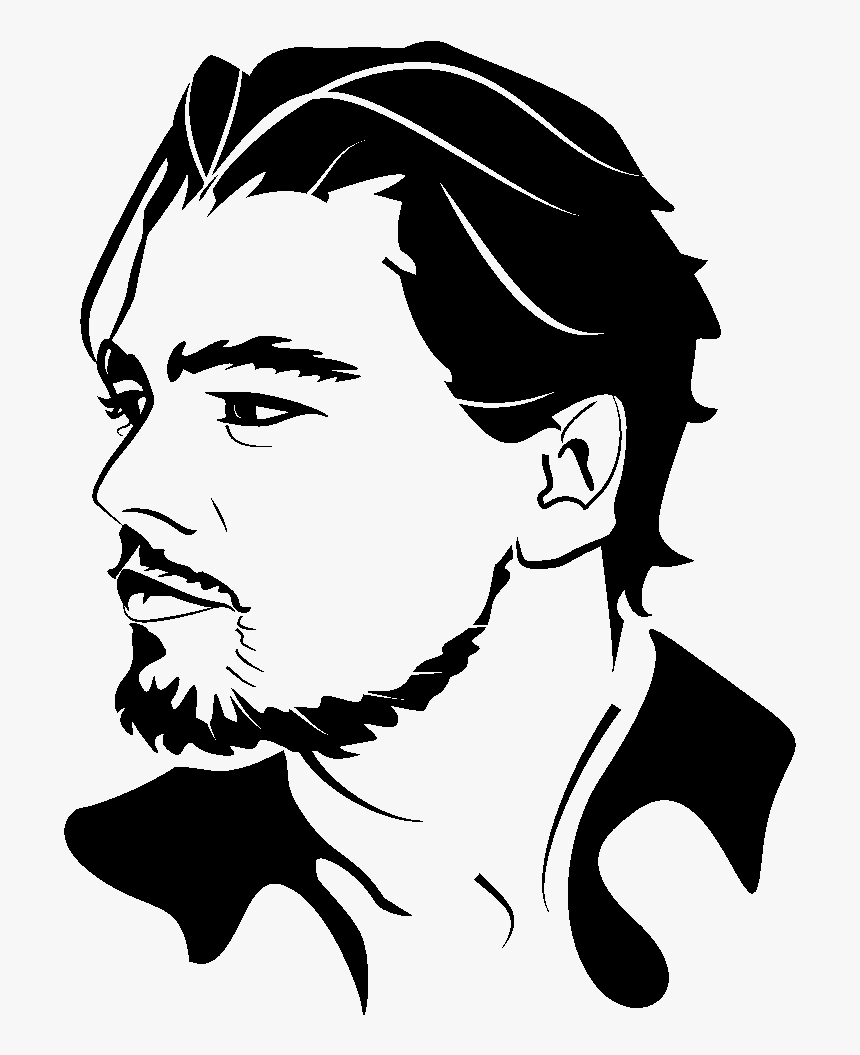 Portrait Clip Art Leonardo - Vector Black And White Portrait, HD Png Download, Free Download