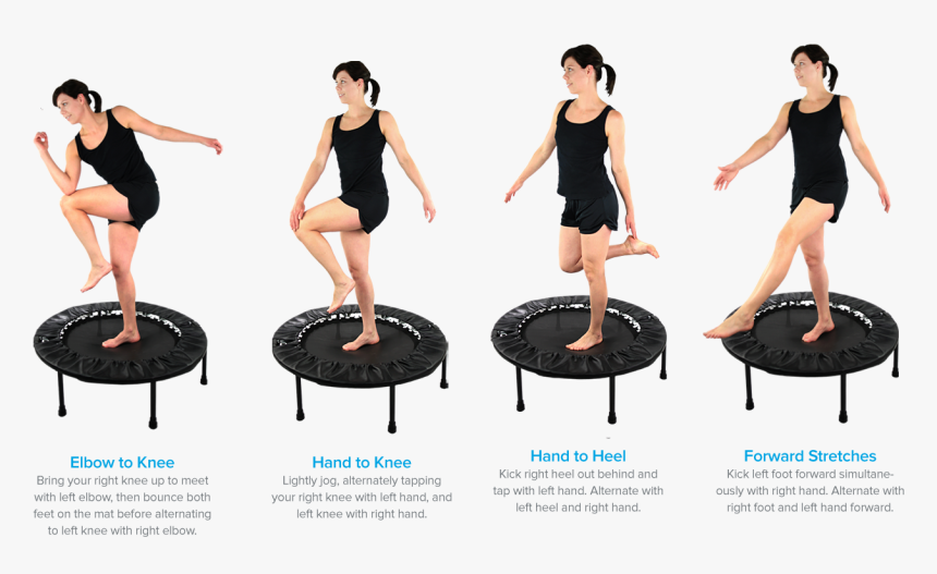Exercise Routine Mini Trampoline, HD Png Download, Free Download