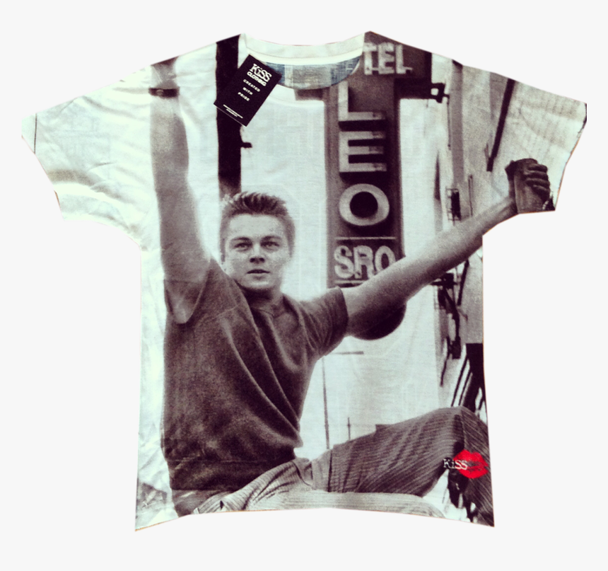 Leo Dicaprio "00 Kiss All Over T-shirt - Monochrome, HD Png Download, Free Download