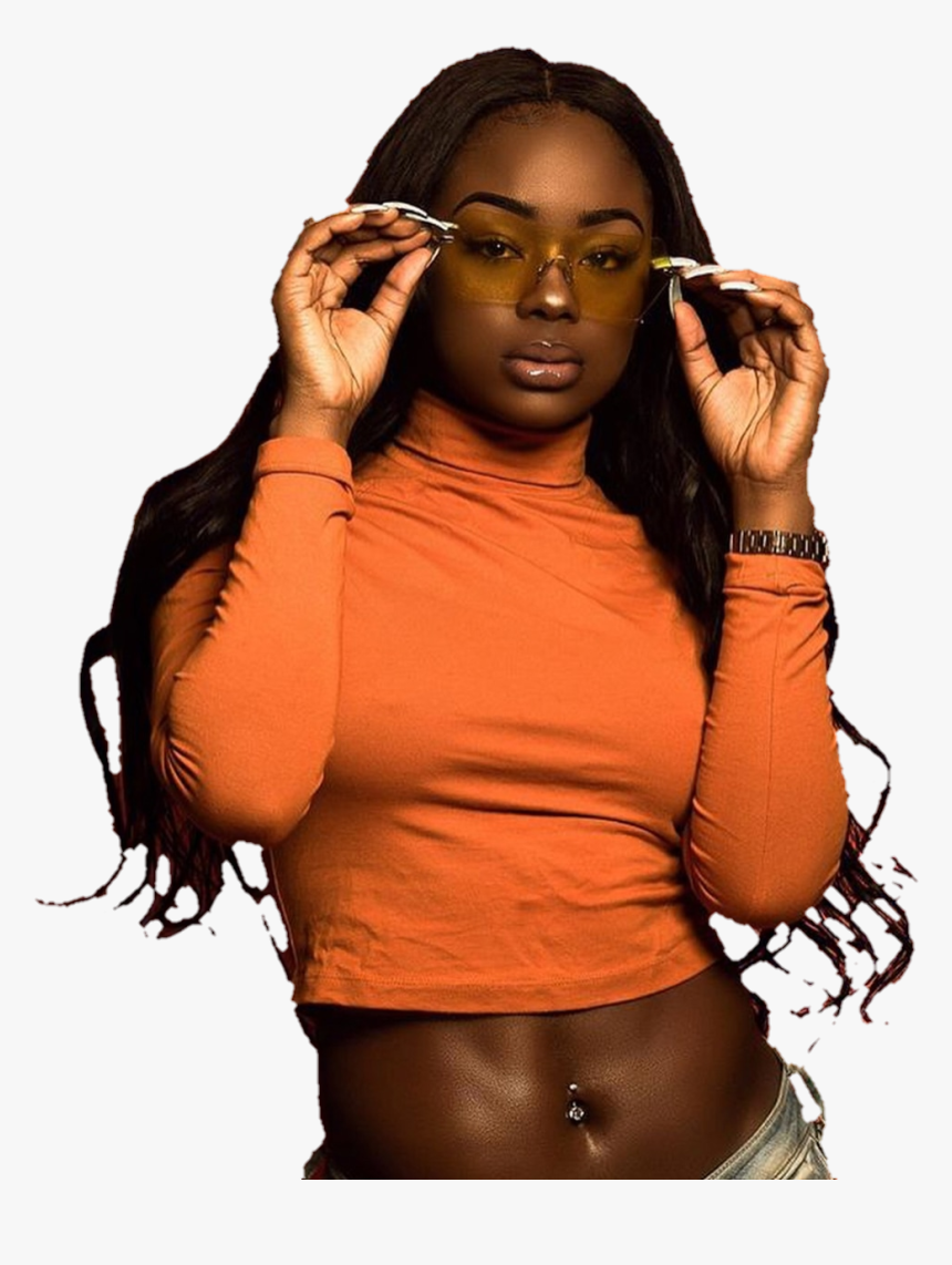 #woman #stickers #png #blackwoman #women #orange #orangeaesthetic - Black Girl Picsart Edits, Transparent Png, Free Download