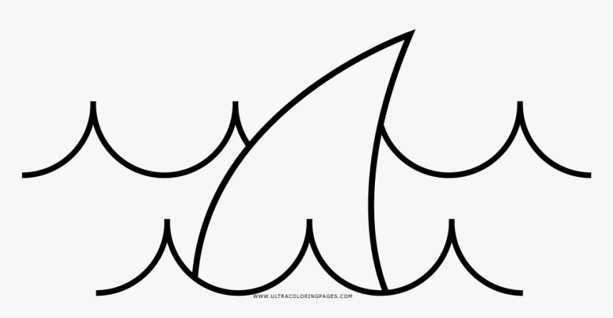 Shark Fin Coloring Page, HD Png Download, Free Download