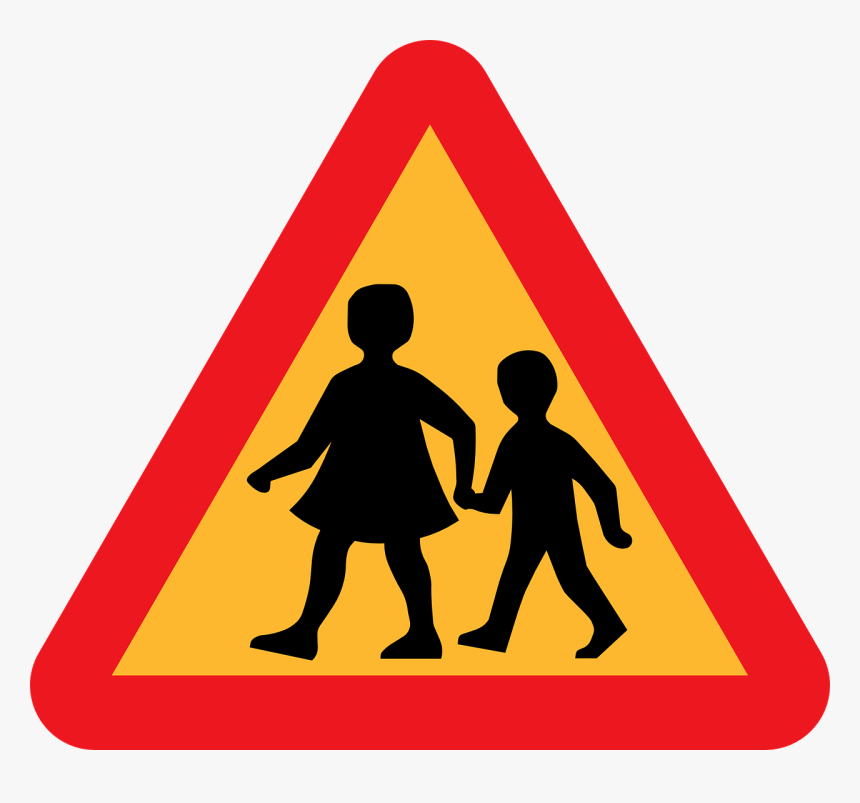 Children Crossing Road Sign - School Road Safety, HD Png Download, Free Download