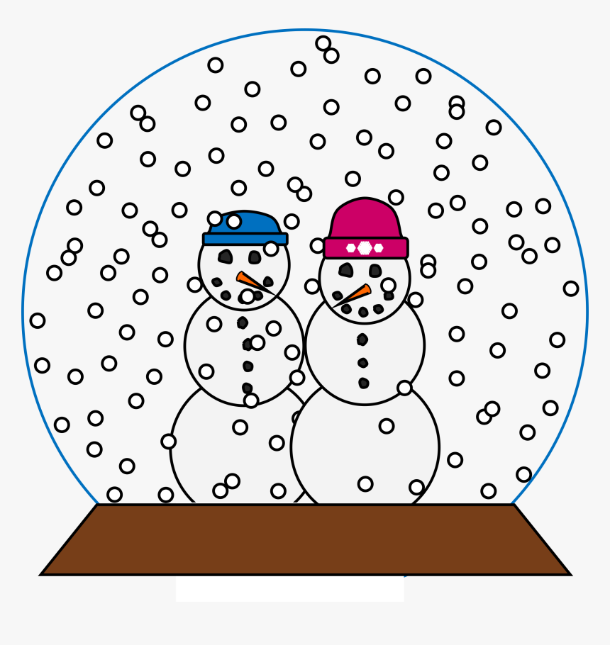 December Clipart Snowy - Snow Globe Cartoon Transparent, HD Png Download, Free Download