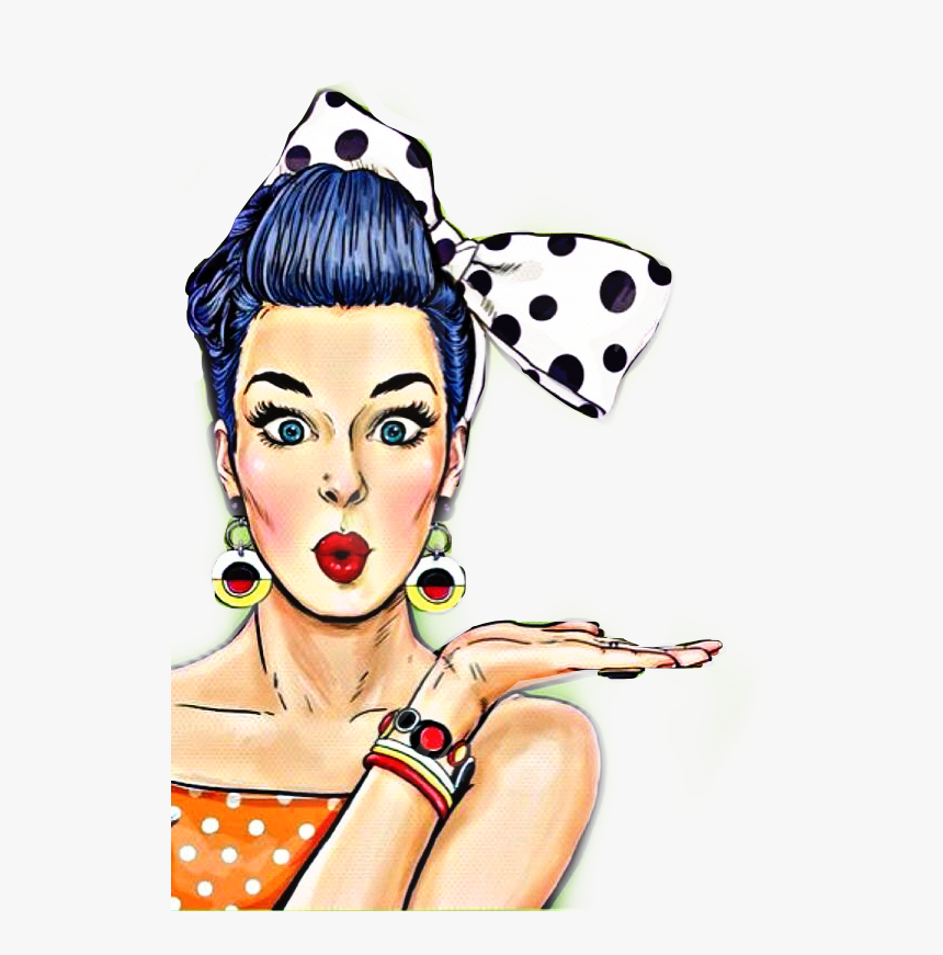 Transparent Girl Putting On Makeup Clipart - Pop Art Woman Png, Png Download, Free Download