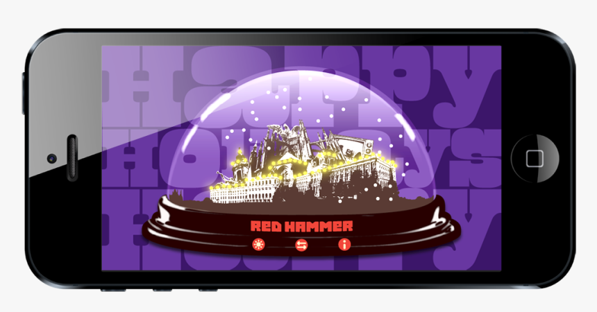 Red H Snowglobe Night, HD Png Download, Free Download