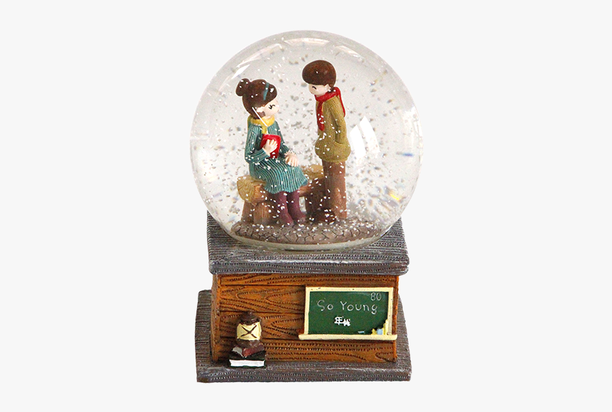 Young Couple Musical Snow Globe - Garden Gnome, HD Png Download, Free Download