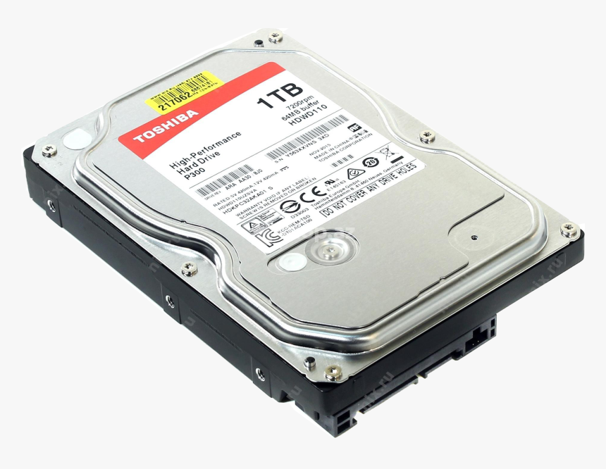 Hard Disc Png Free Background - Disco Duro Toshiba P300 1tb Sata 6.0 Gb S 7200 Rpm, Transparent Png, Free Download