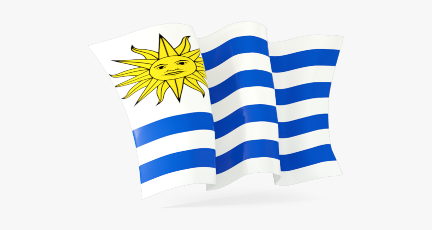 Uruguay Flag Waving - Greek Flag Png Gif, Transparent Png, Free Download