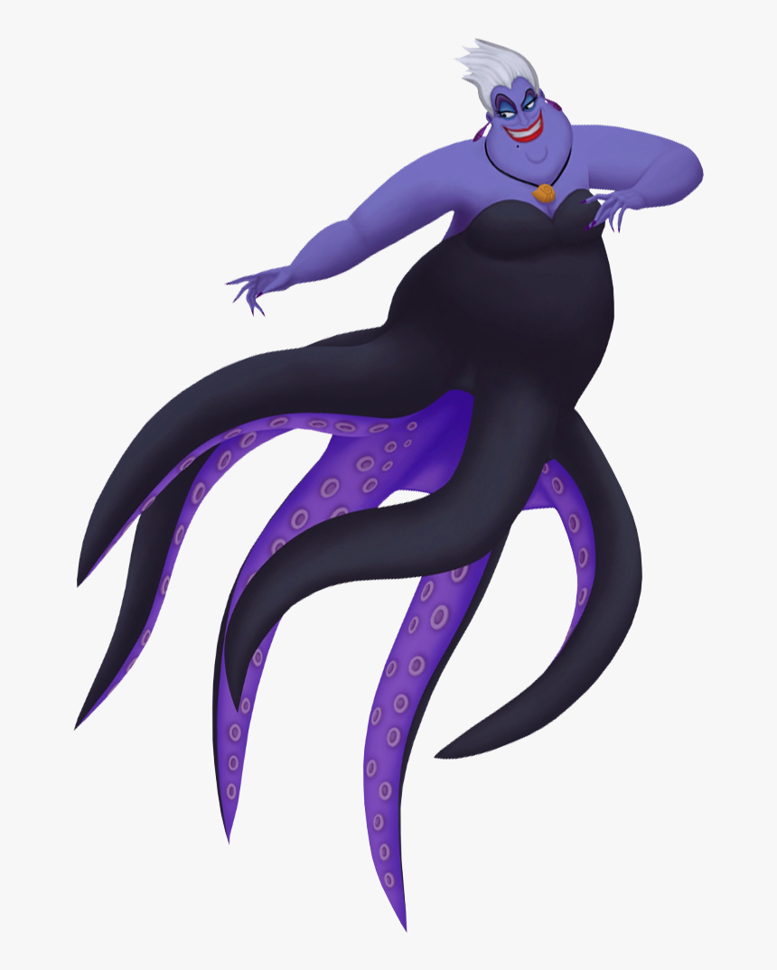 Ursula The Little Mermaid Cartoon Transparent Image - Little Mermaid Cartoon Characters, HD Png Download, Free Download