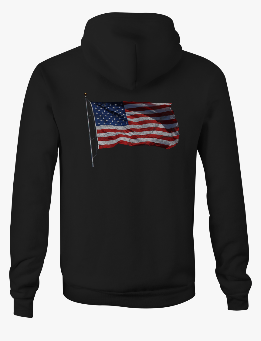 American Zip Up Hoodie Waving Flag Usa Hooded Sweatshirt - Hoodie, HD Png Download, Free Download