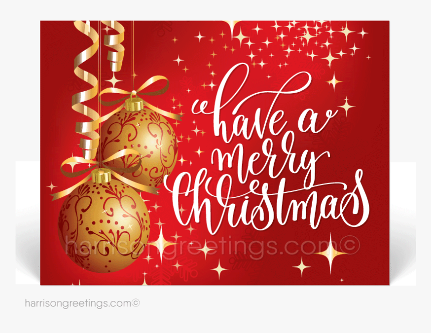 Traditional Gold Merry Christmas Postcards [pc606] - Merry Christmas Wishes For Corporates, HD Png Download, Free Download