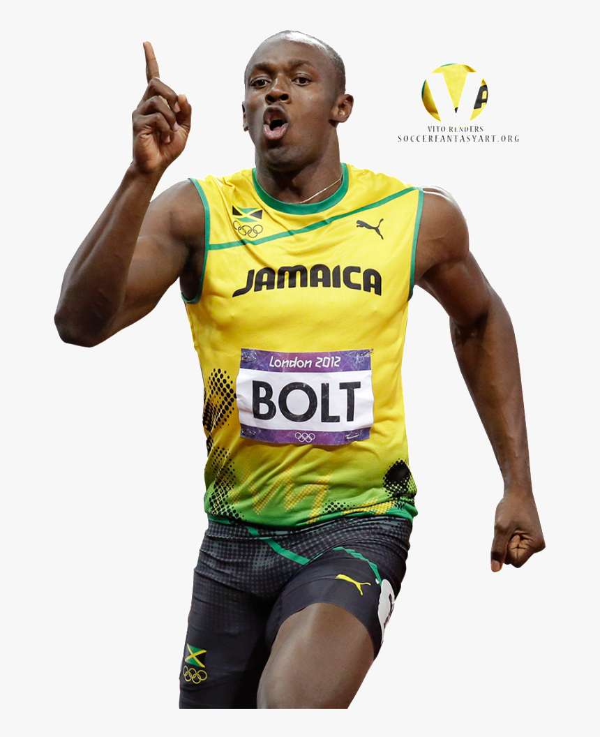 Usain Bolt Photo Usain Bolt Renders - Usain Bolt Olympic Bib, HD Png Download, Free Download