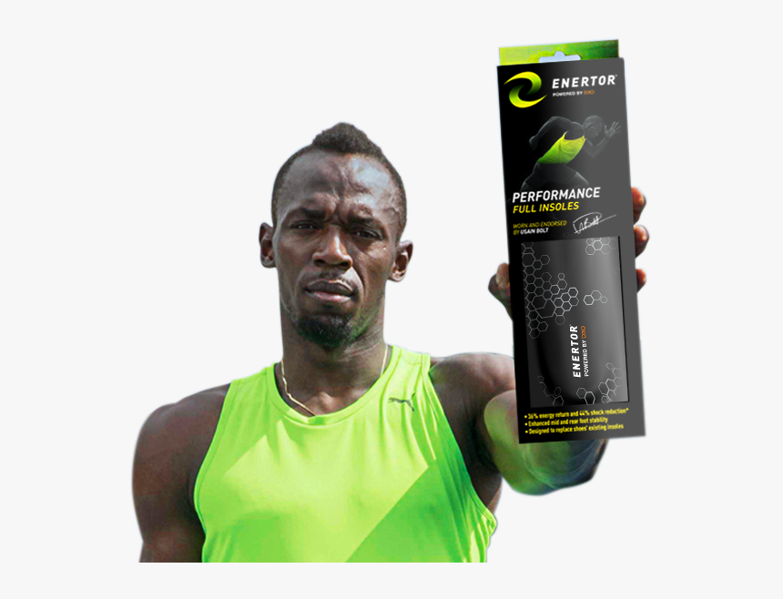 Enertor Performance Insoles - Enertor Usain Bolt, HD Png Download, Free Download