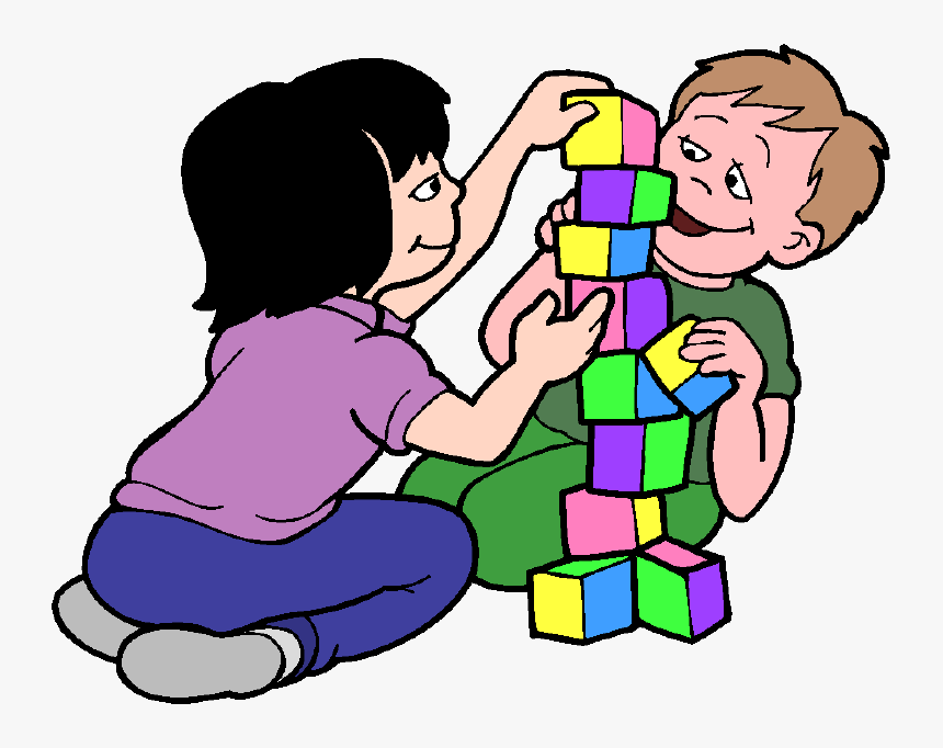 Banner Black And White Stock Kids Building Blocks Clipart - Kids Building Blocks Clipart, HD Png Download, Free Download