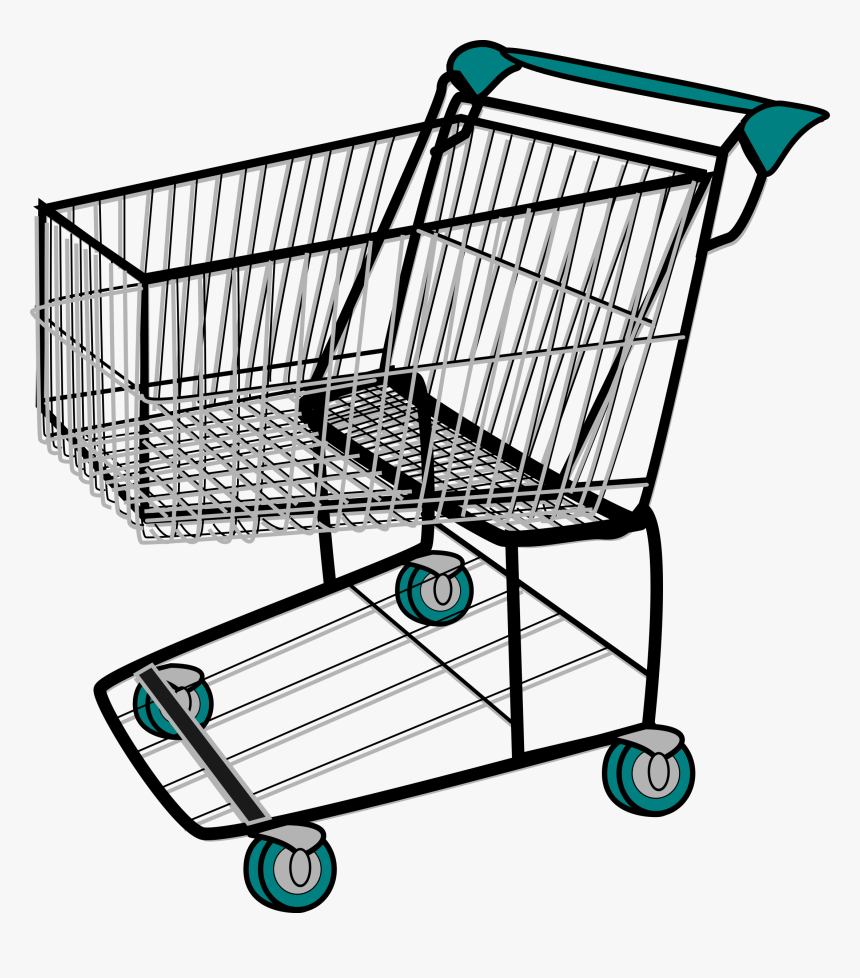 Shopping Cart,line,cart - Shopping Cart Clipart, HD Png Download, Free Download