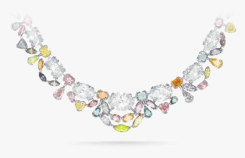 Multi Coloured Diamond Necklace - Necklace, HD Png Download, Free Download