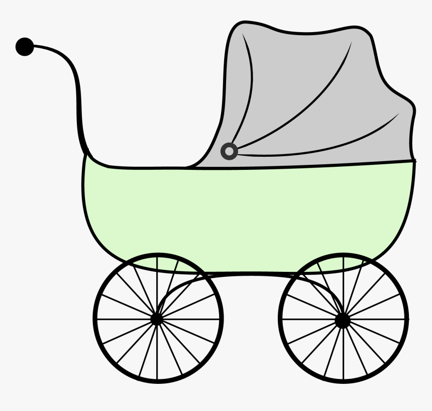 Baby Shower Printables Vintage Stroller Clipart - Free Clipart Baby Stroller, HD Png Download, Free Download