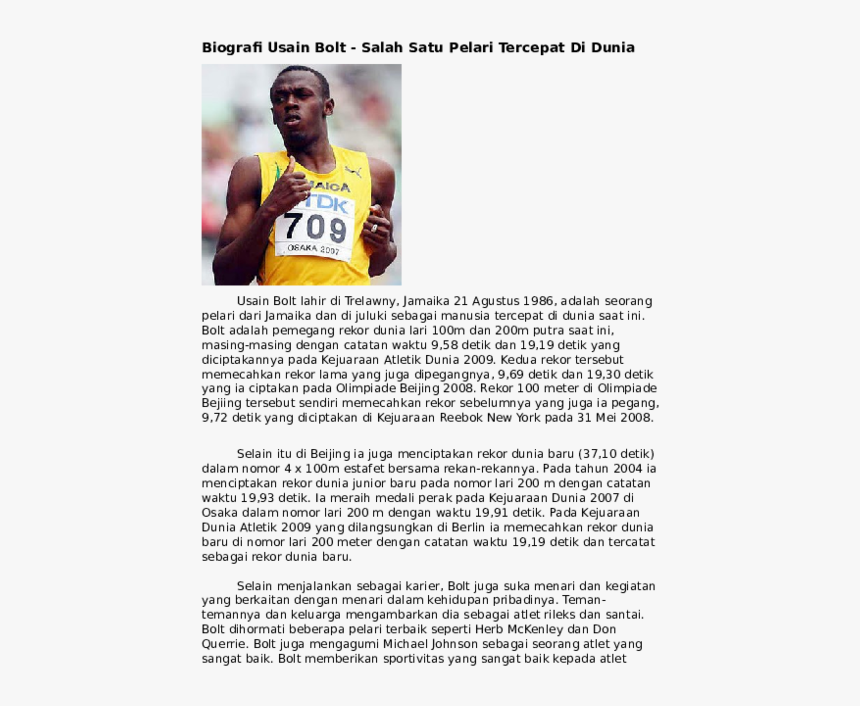 Usain Bolt, HD Png Download, Free Download