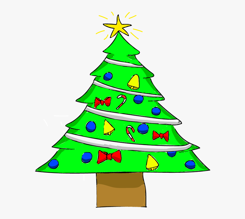 Como Dibujar Arbol De Navidad - Dibujar Un Arbol De Navidad, HD Png Download, Free Download