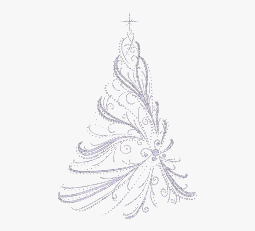 Arbol De Navidad Plateado Png - Elegant Christmas Tree Clip Art,  Transparent Png - kindpng