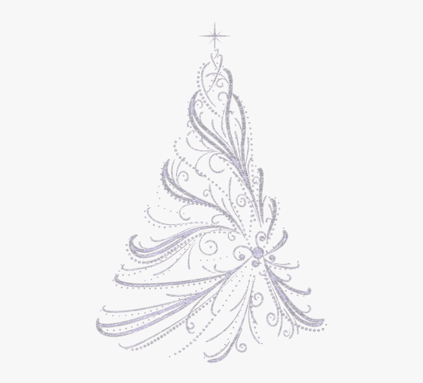 Arbol De Navidad Plateado Png - Elegant Christmas Tree Clip Art, Transparent Png, Free Download