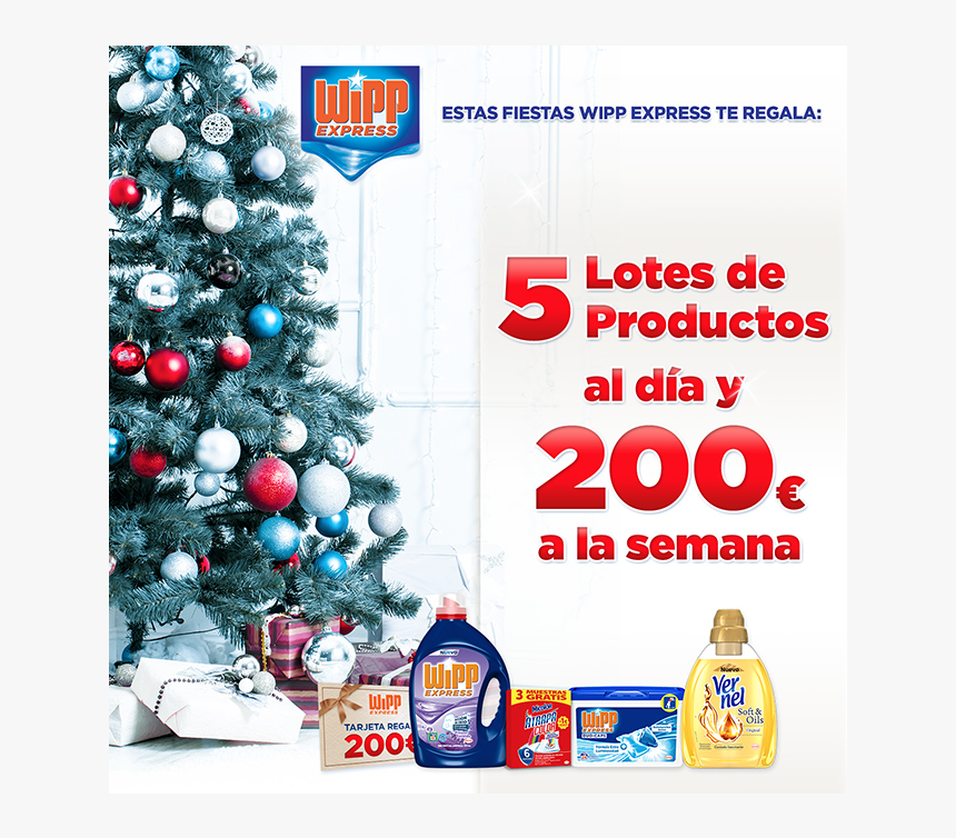 Wipp Express Promo Navidad - Christmas Tree, HD Png Download, Free Download