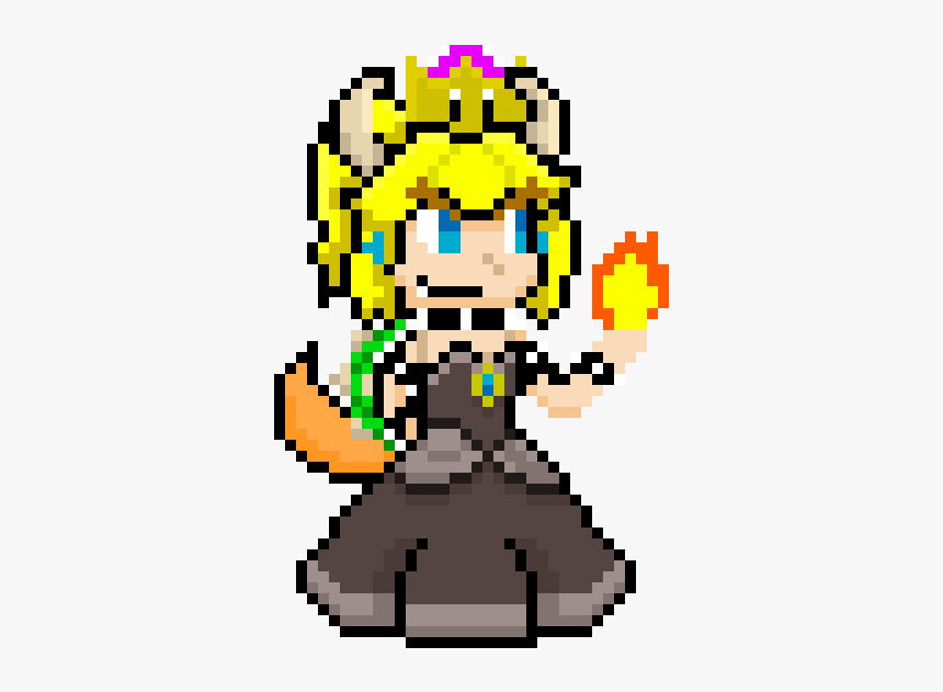 Bowsette Pixel Art - Illustration, HD Png Download, Free Download