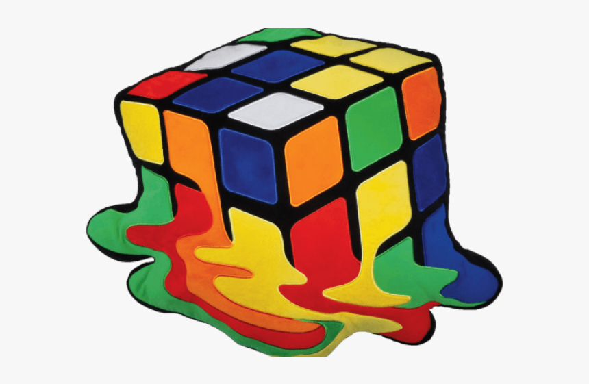 Rubik’s Cube Png Transparent Images - Melting Rubik's Cube Drawing, Png Download, Free Download