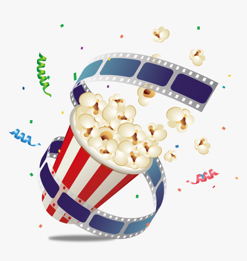 Film Clipart Movie Snack - Popcorn Art, HD Png Download, Free Download