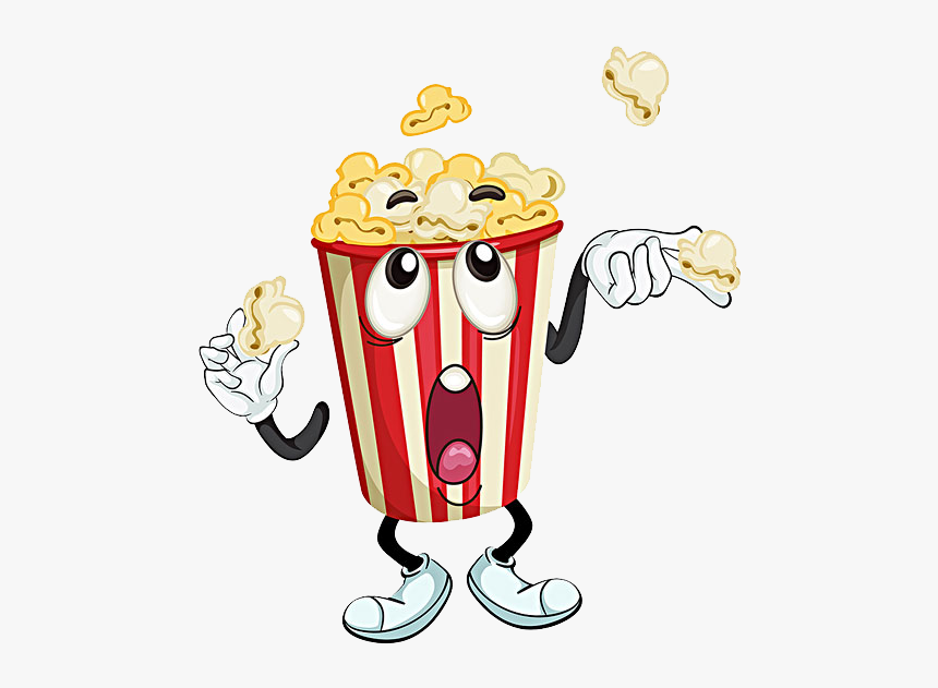 Popcorn Cartoon Illustration Cinema Free Transparent - Cartoon Cute Popcorn Clipart, HD Png Download, Free Download