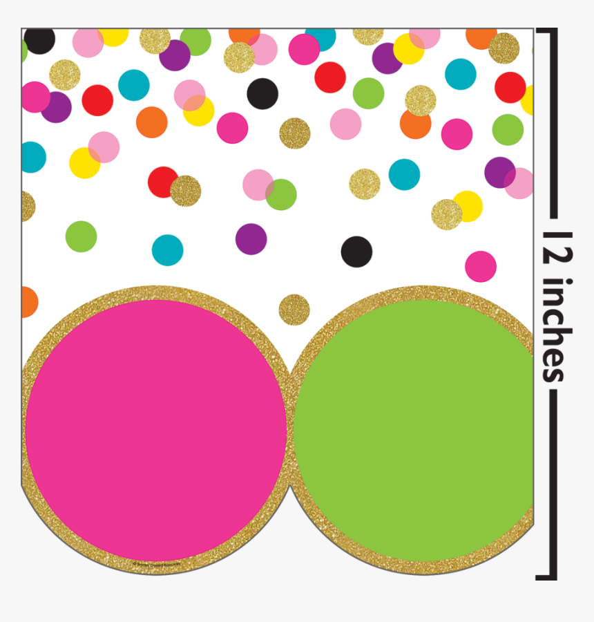 Confetti Big Big Border - Polka Dot Border Png, Transparent Png, Free Download