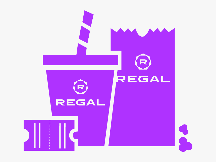 Image Of Movie Ticket, Soft Drink, And Bag Of Popcorn - Regal Crown Club Logo, HD Png Download, Free Download