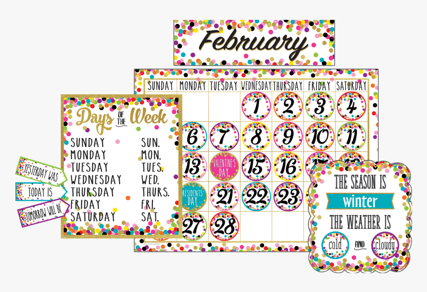 Confetti Calendar, HD Png Download, Free Download