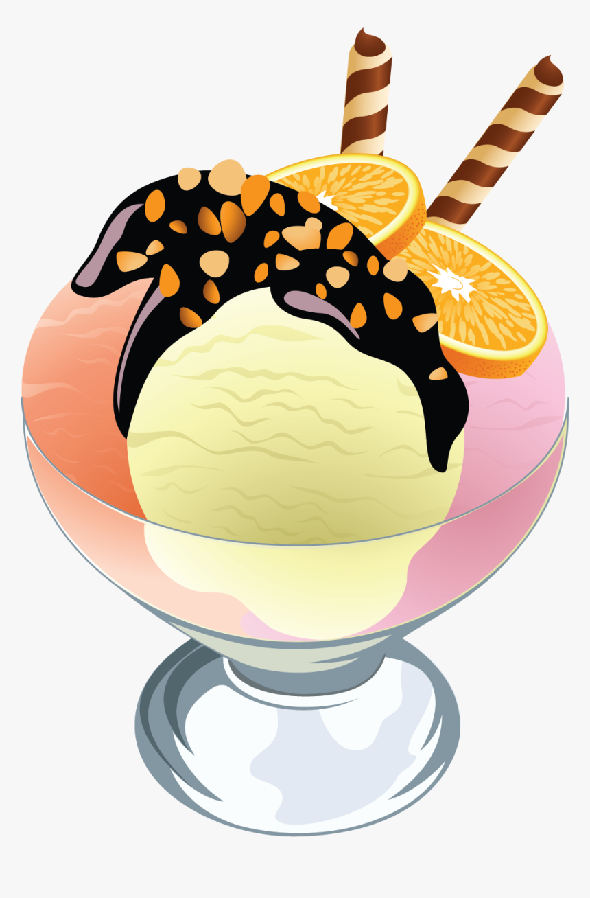 Sundae Clipart Glaces Clip Art Drinks Ice Cream Clip - Ice Cream Cup Clipart, HD Png Download, Free Download