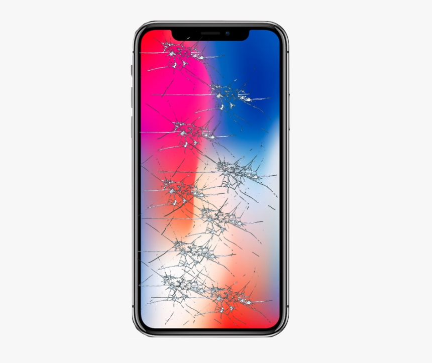 Iphone X Broken Screen Hd Png Download Kindpng