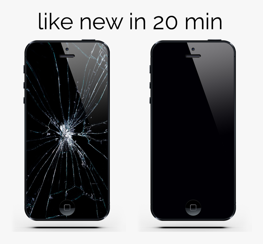 Broken Iphone Screen Before And After, HD Png Download, Free Download