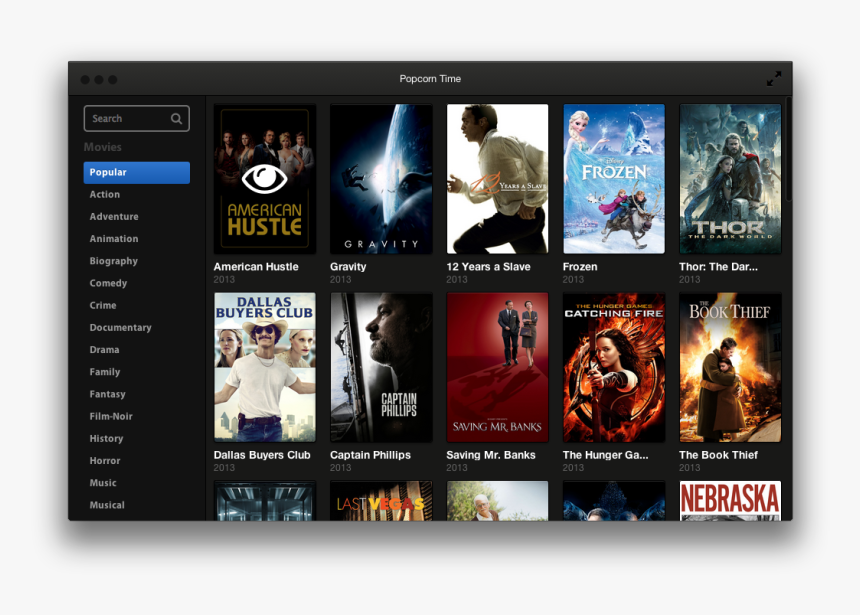 Screen Shot 2014 03 04 At - Popcorn App Mac, HD Png Download, Free Download