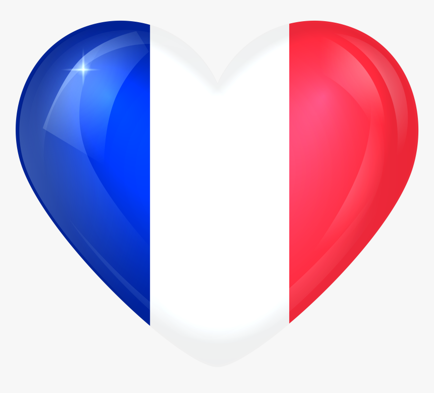 Clip Art Cartoon French Flag - French Flag Heart Transparent Background, HD Png Download, Free Download