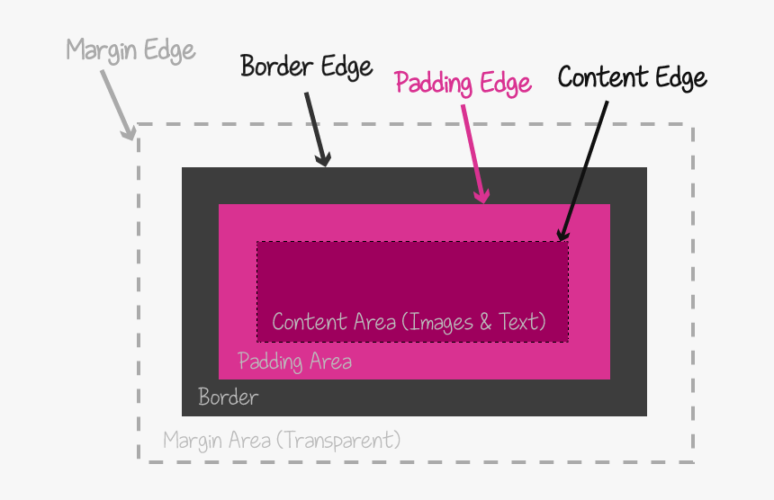 Box-areas - Css Padding Margin Background, HD Png Download, Free Download