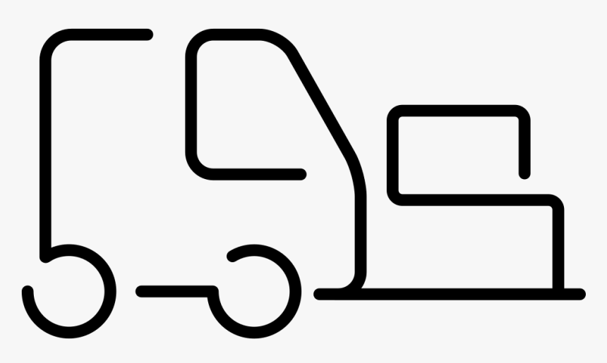 Logistics Truck Ultrathin Outline Carrying A Box, HD Png Download, Free Download