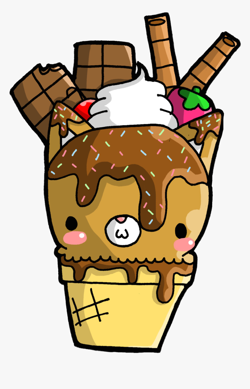 #icecreamsundae #sundae #icecream #freetoedit - Cute Cartoon Ice Creams, HD Png Download, Free Download