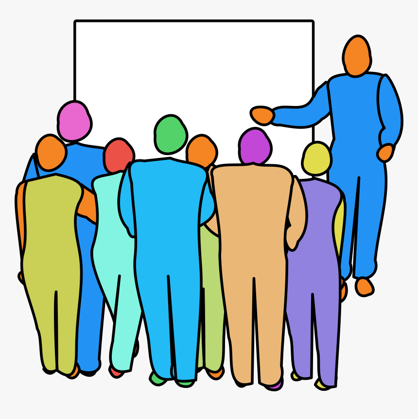 Standing,human Behavior,conversation - Presentation Audience Clipart Png, Transparent Png, Free Download