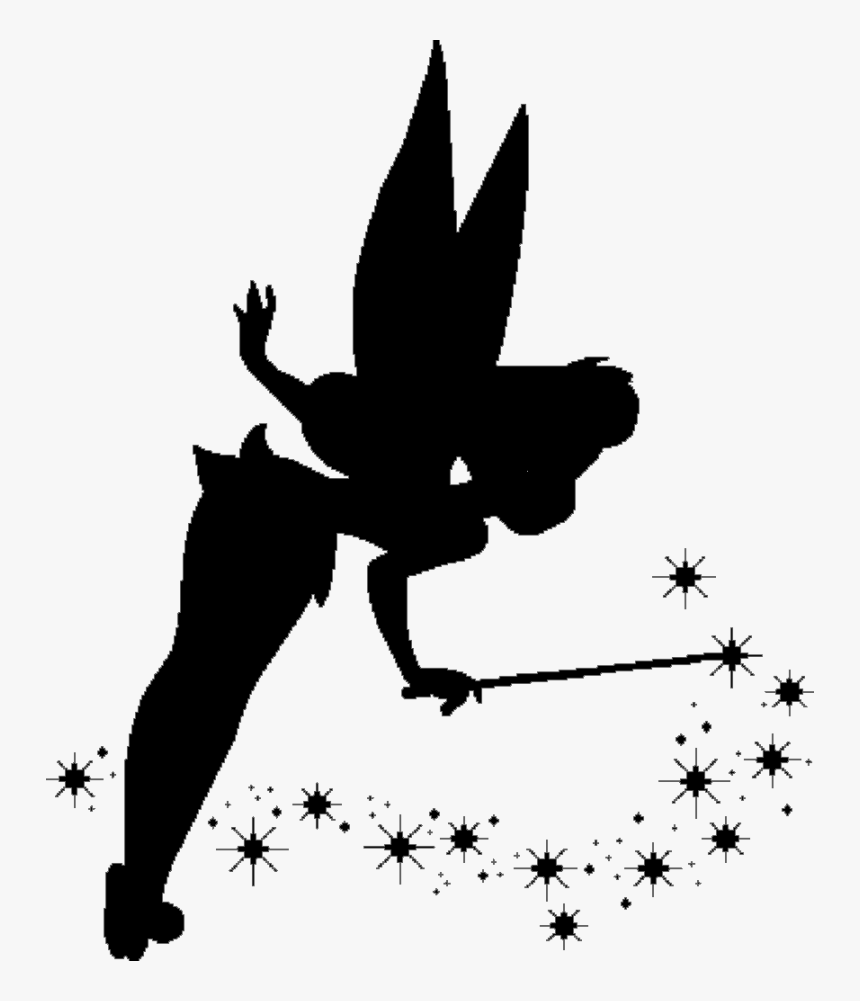 Tinker Bell Peter Pan Silhouette Stencil - Disney Silhouette, HD Png Download, Free Download