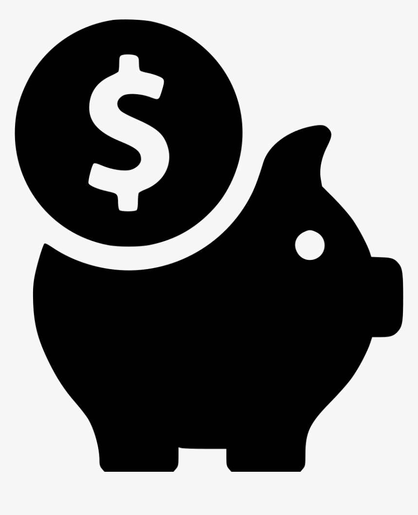 Bank Clip Silhouette Png - Vector Piggy Bank Icon, Transparent Png, Free Download