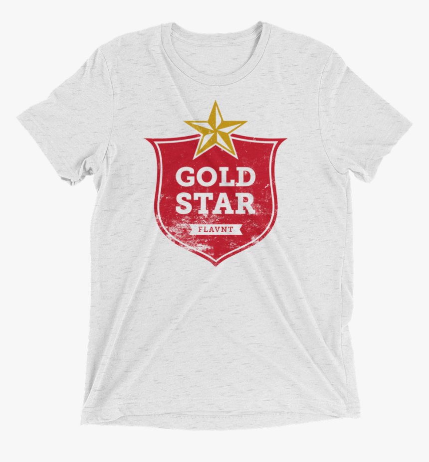 Gold Star Distressed Mockup Front Flat White Fleck, HD Png Download, Free Download