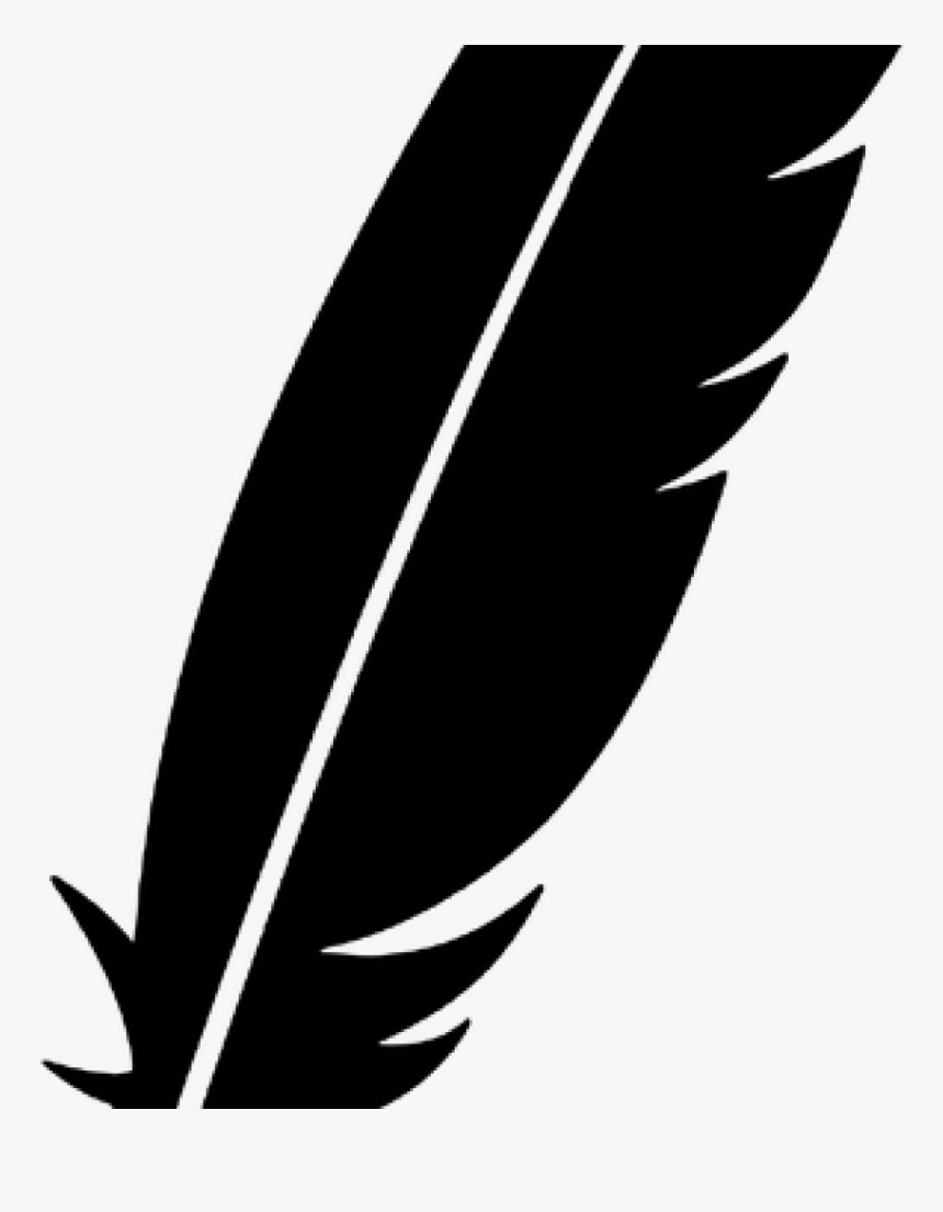 Erudito motor Sociable Free Feather Clip Art Feather Silhouette Sticker Free - Feather Clipart  Silhouette, HD Png Download - kindpng