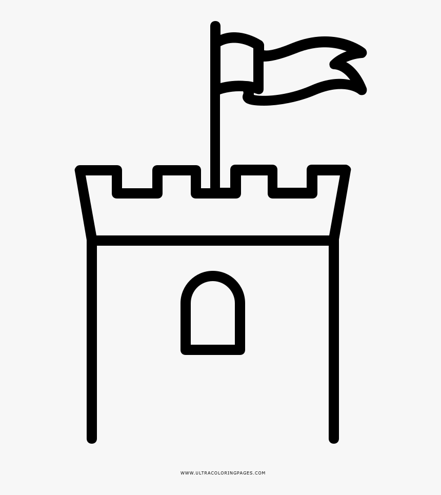 Castle Tower Coloring Page, HD Png Download, Free Download