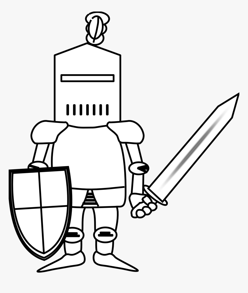 Knight Clipart Knights Black And White - Black And White Knight, HD Png Download, Free Download