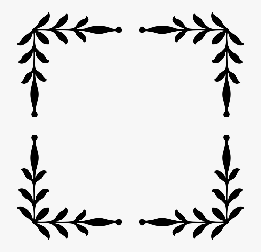 Decorative Corners Stencil Designs Drawing Decorative - Corner Decorative Clip Art, HD Png Download, Free Download